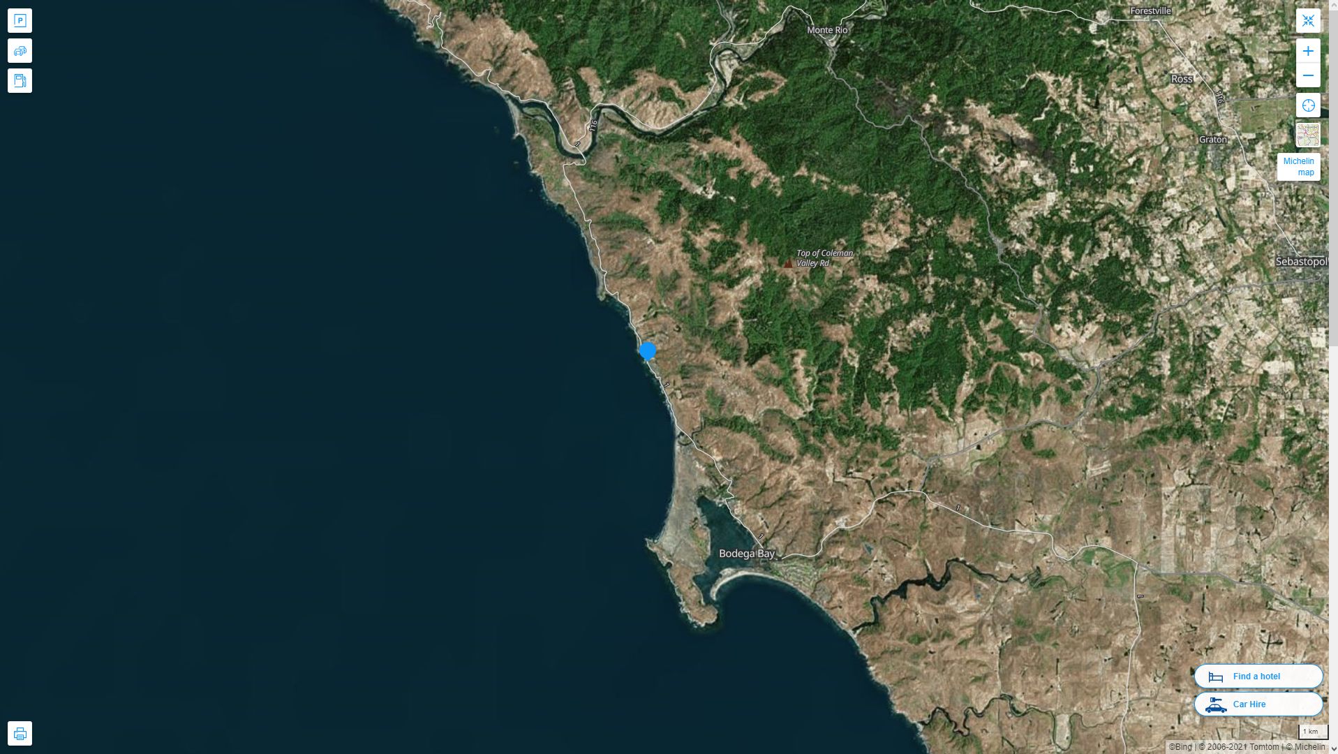 Carmet California Highway and Road Map with Satellite View